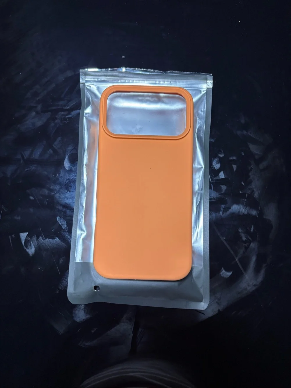 Apple Orange Silicone Camera-Window Phone Case